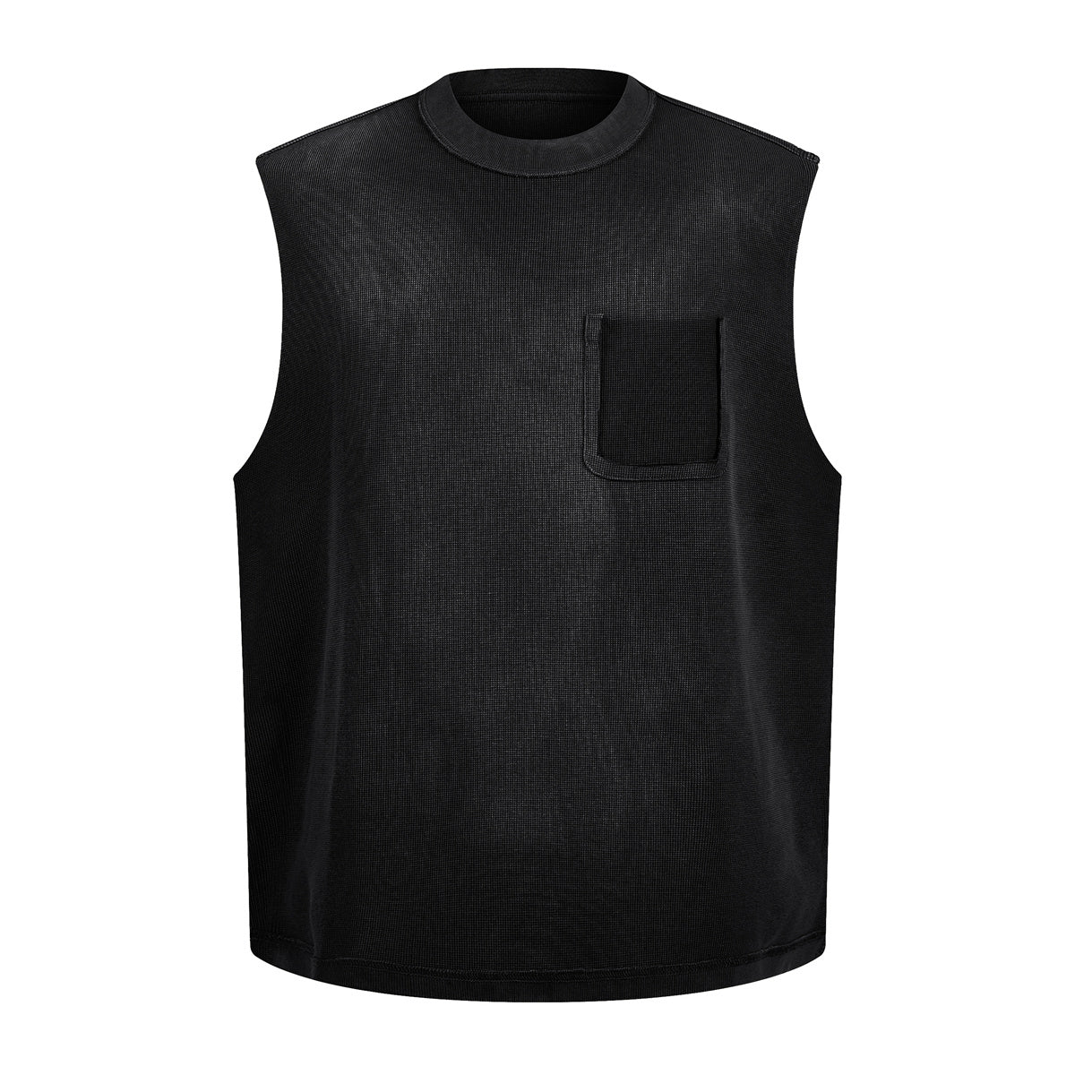 325GSM Sun Fade Waffle Material Muscle Tee