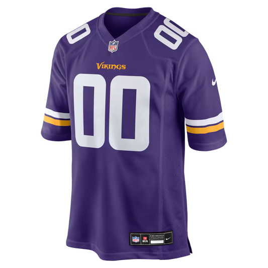 Custom Minnesota Vikings Purple Game Jersey