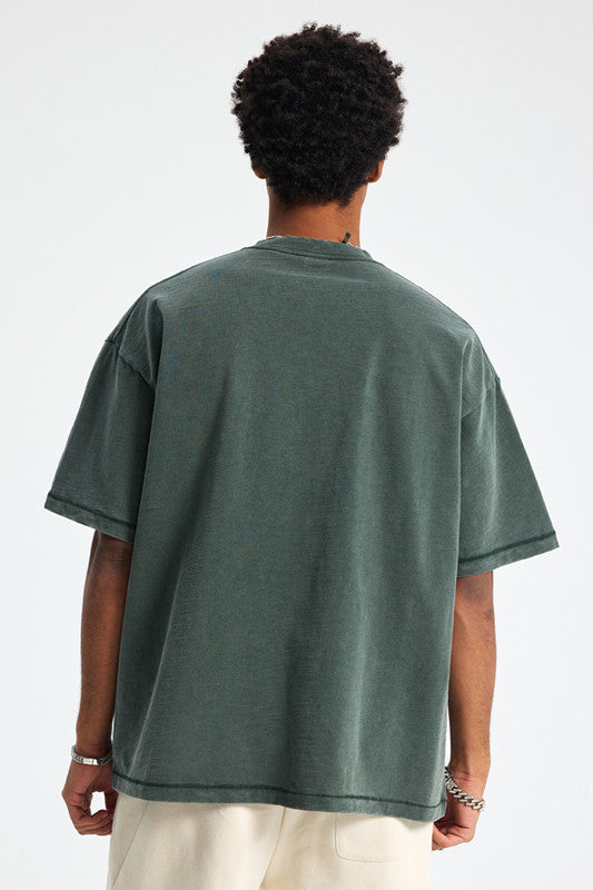 275GSM Pigment Dyed Light Washed Tee
