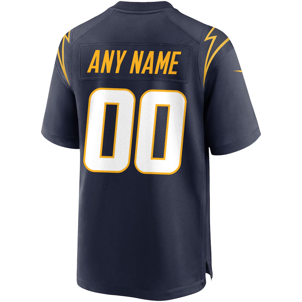 Custom Los Angeles Chargers Navy Game Jersey