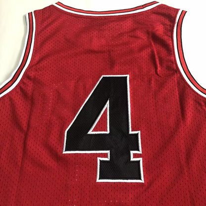 Slam Dunk Shohoku #4 red Throwback Jersey - Dense Embroidery