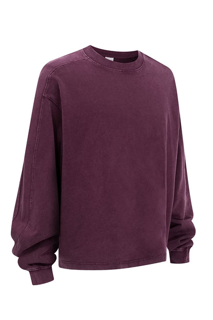 285GSM Contrast Long Sleeve Pigment Dyed Tee