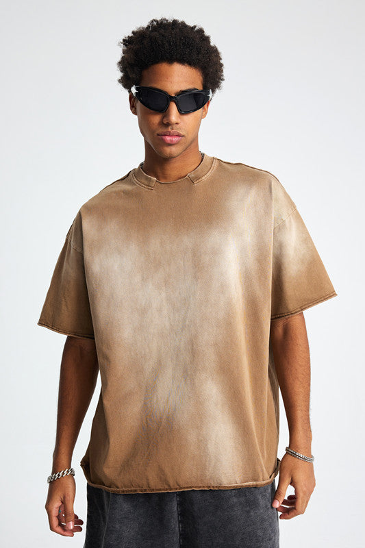 305GSM Gradient Sprayed Vintage Tee