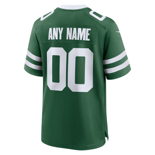 Custom New York Jets Green Game Jersey