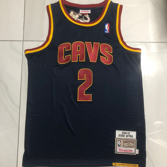 Cleveland Cavaliers Kyrie Irving #2 black Throwback Jersey - Dense Embroidery