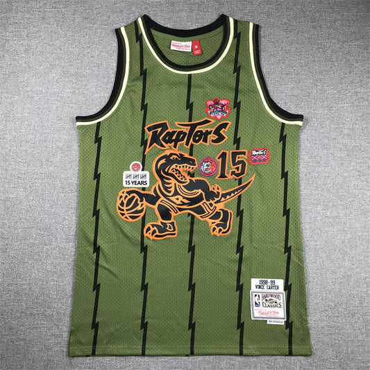 Toronto Raptors #15 CARTER Green Jersey MN