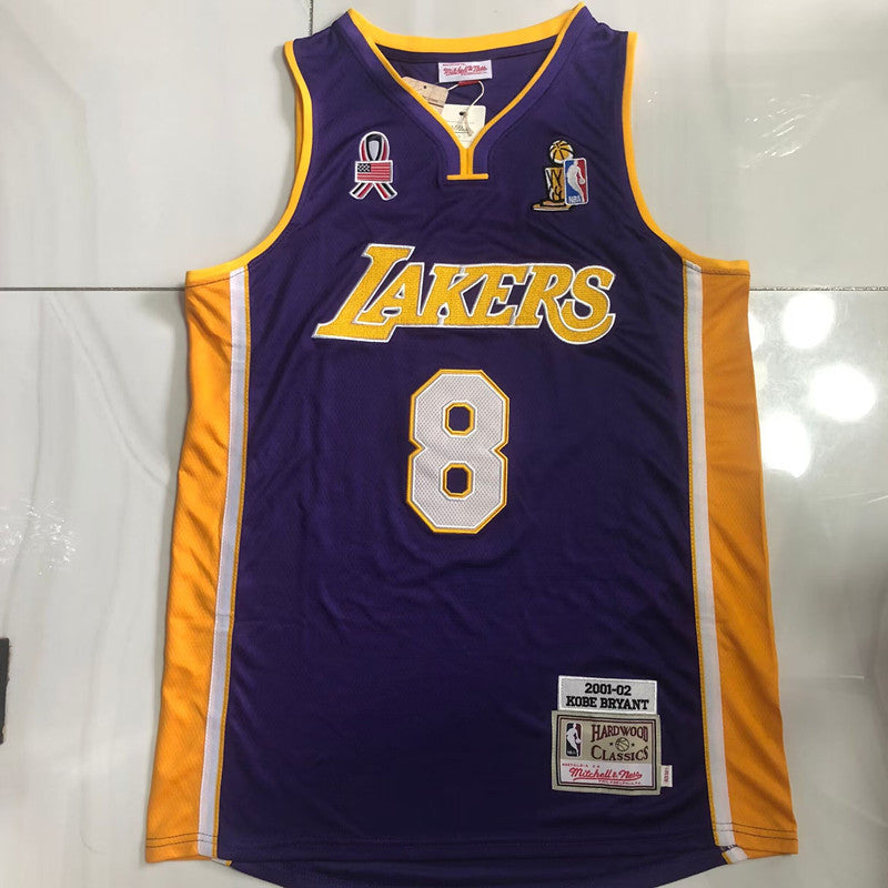 Los Angeles Lakers Kobe Bryant #8 Throwback Jersey - Dense Embroidery