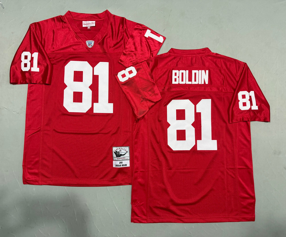 Men Arizona Cardinals Anquan Boldin #81 Red Vintage Throwback Jersey