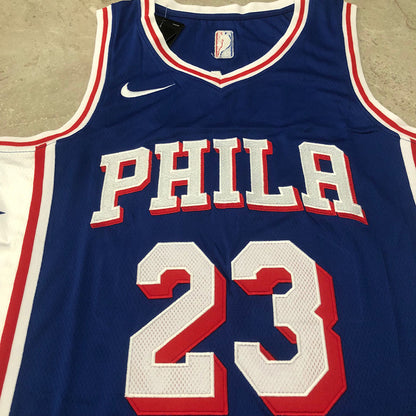 Philadelphia 76ers LeBron James #23 blue Throwback Jersey - Dense Embroidery