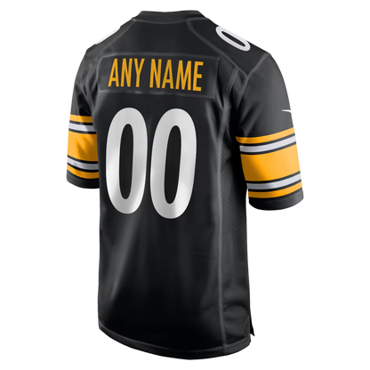 Custom Pittsburgh Steelers Black Game Jersey