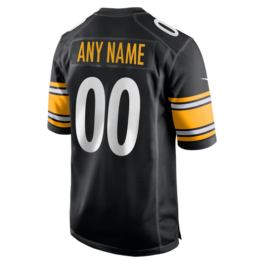 Custom Pittsburgh Steelers Black Game Jersey