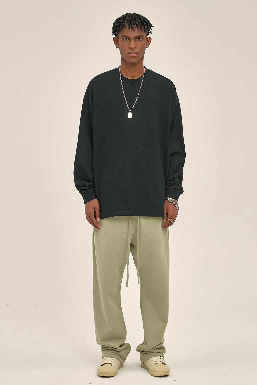 305GSM Oversized Long Sleeve Crew