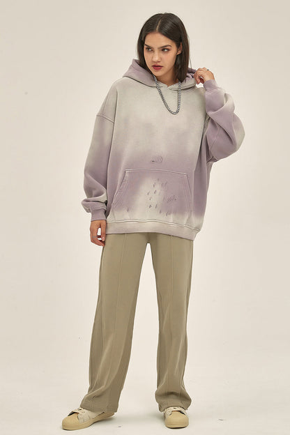 360GSM Sun Fade Distressed Washed Hoodie