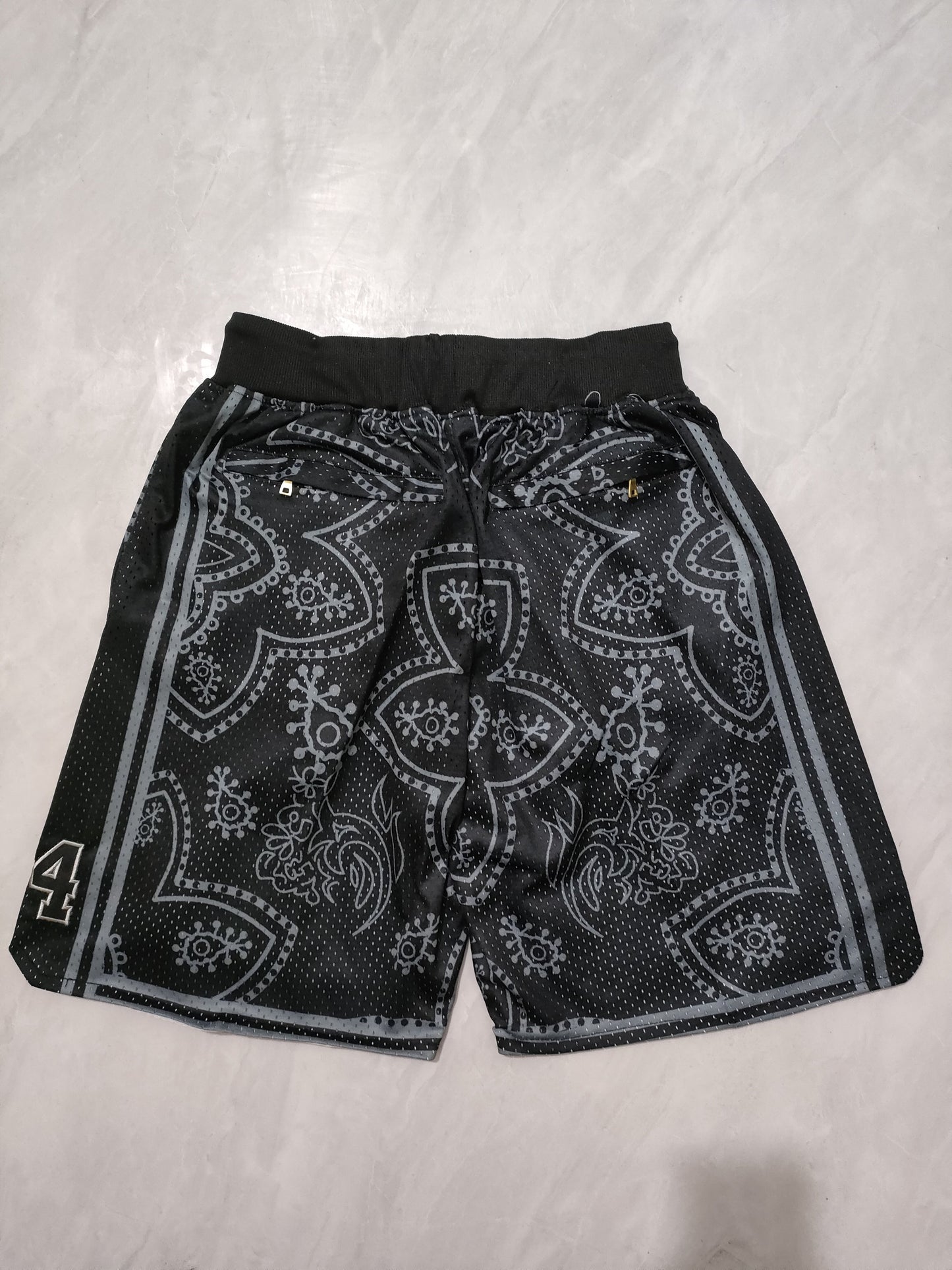 Los Angeles Lakers Black Floral Pocket Shorts