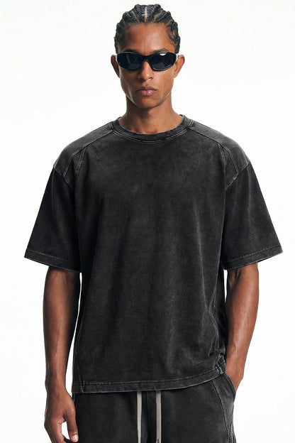 305GSM Splicing Washed Tee