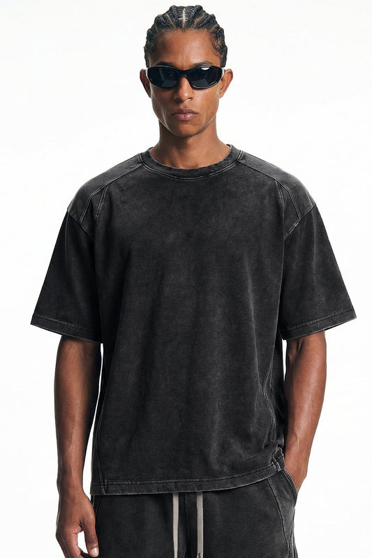 305GSM Splicing Washed Tee