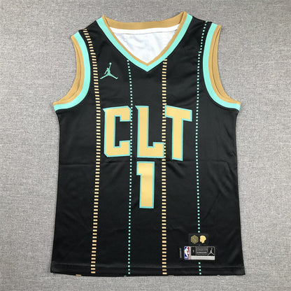 Youth LaMelo Ball Charlotte Hornets #1 Embroidered Jersey