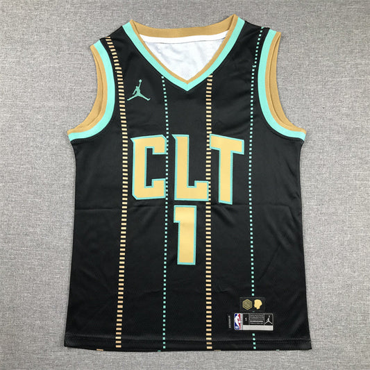 Youth LaMelo Ball Charlotte Hornets #1 Embroidered Jersey