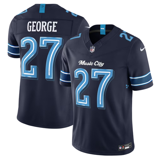 Men's Eddie George Tennessee Titans #27 Rivalries Collection Limited Jersey