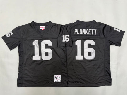 Youth Jim Plunkett #16  Black Las Vegas Raiders Vintage Throwback Jersey