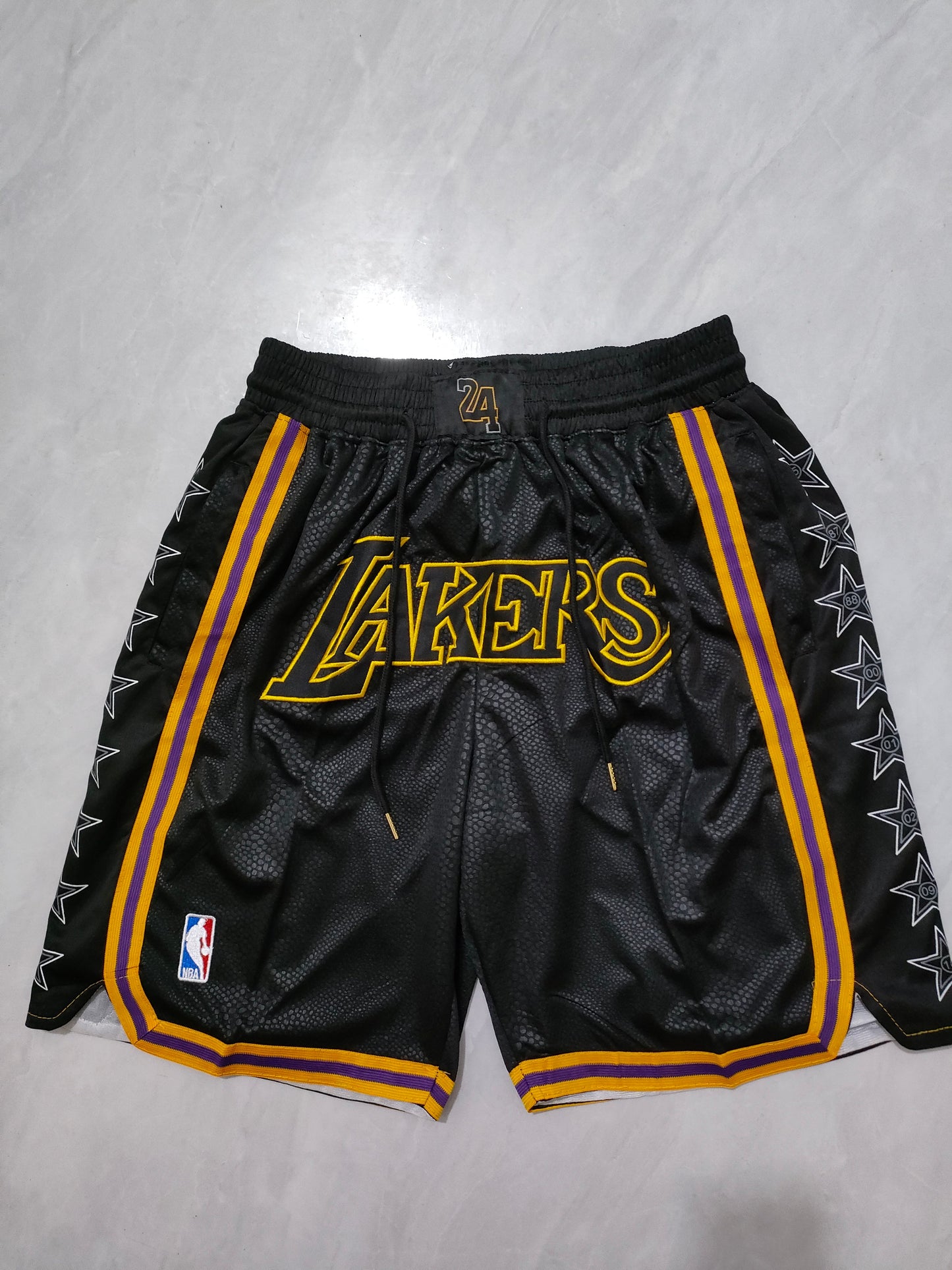 Los Angeles Lakers Black Snakeskin Pocket Shorts