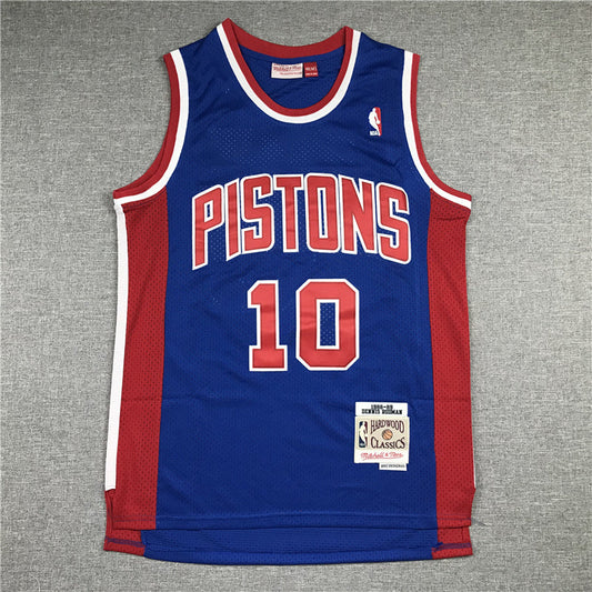 Detroit Pistons Dennis Rodman #10 1988/89 Throwback ！ Embroidered