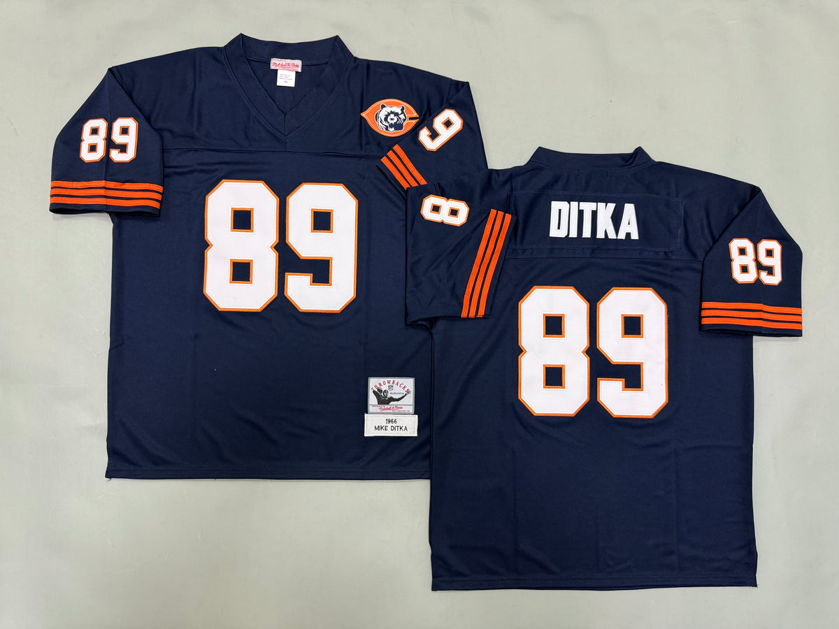 Mens Mike Ditka #89 Chicago Bears Patch Vintage Throwback Jersey