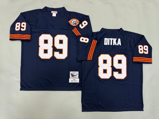 Mens Mike Ditka #89 Chicago Bears Patch Vintage Throwback Jersey