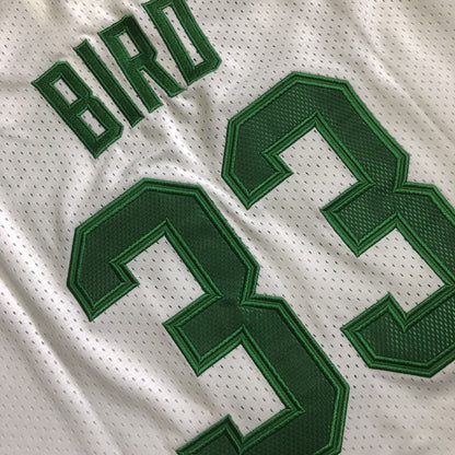 Boston Celtics Larry Bird #33 White Throwback Jersey - Dense Embroidery