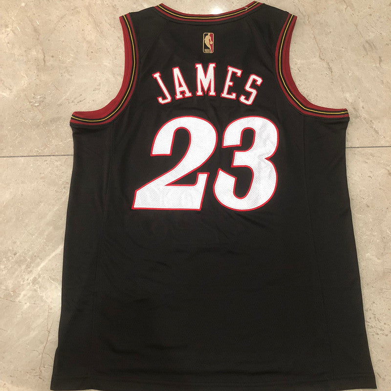 Philadelphia 76ers LeBron James #23 black Throwback Jersey - Dense Embroidery