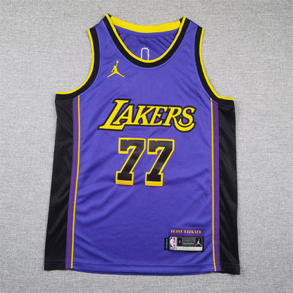 Youth Luka Don?i? Los Angeles Lakers #77 City Edition Embroidered  Jersey