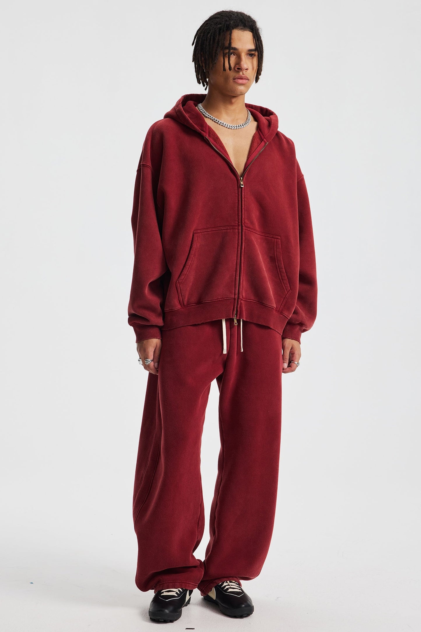 370GSM Pigment Dyed Fleece Boxy Hoodie