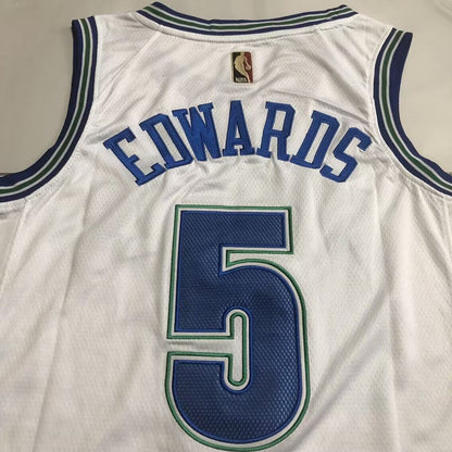Minnesota Timberwolves Anthony Edwards #5 Throwback Jersey - Dense Embroidery