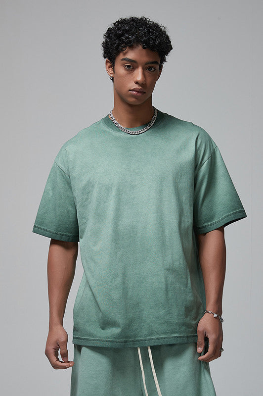 250GSM Double Stitch Sleeve Hem Washed Tee
