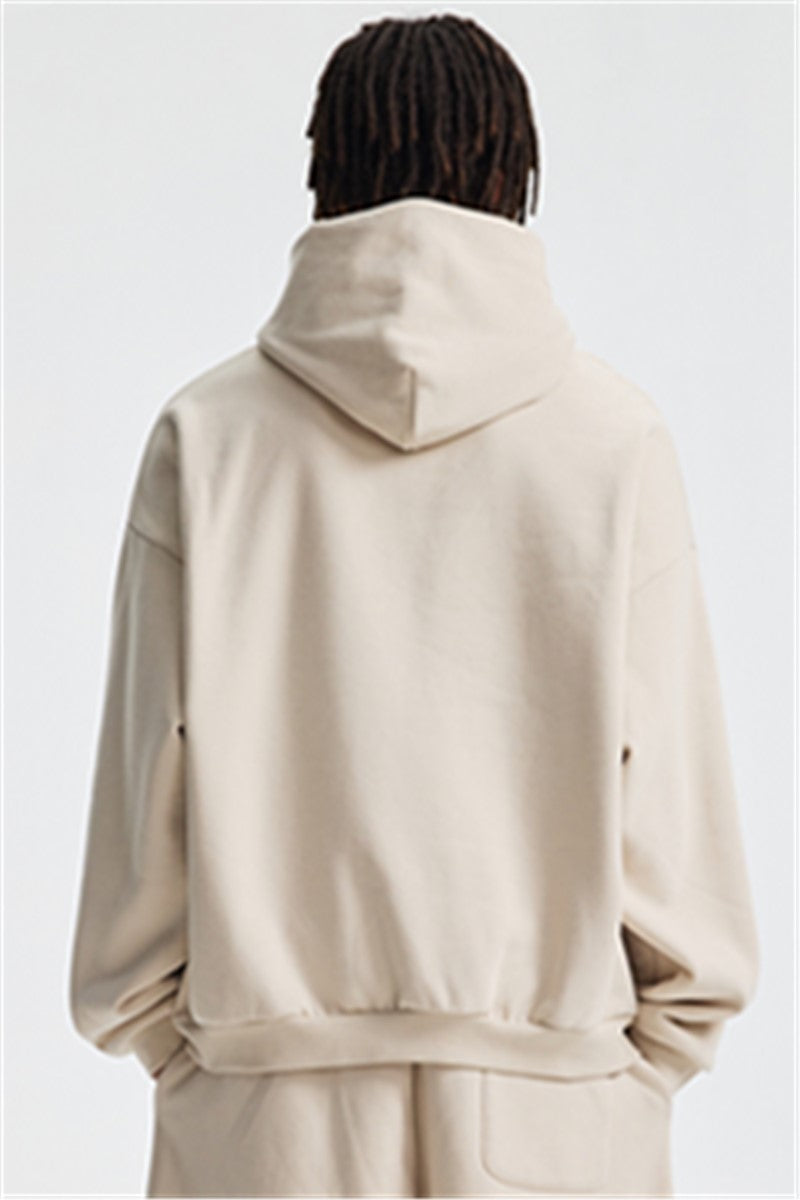 430GSM Boxy Fit Fleece Solid Color Hoodie