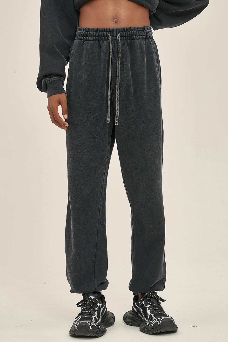 100% Cotton 420GSM Washed Sweatpants