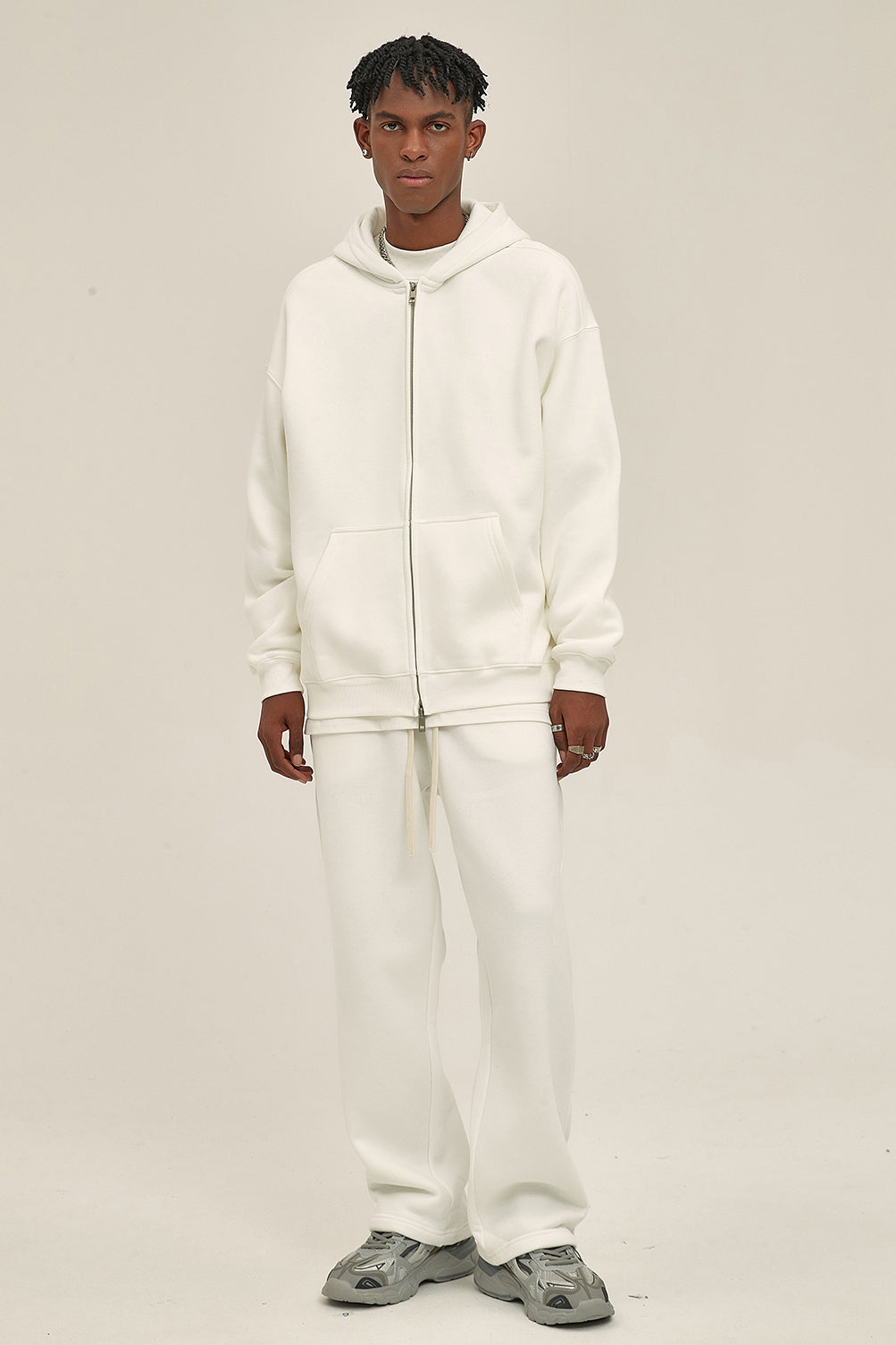 350GSM Solid Color Fleece Zipper Jacket