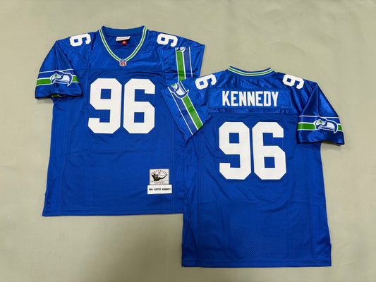 Mens Cortez Kennedy#96 Seattle Seahawks  Vintage Throwback Jersey
