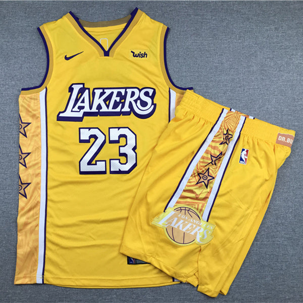 LeBron James Los Angeles Lakers #23 City Edition Swingman Set ― Embroidered