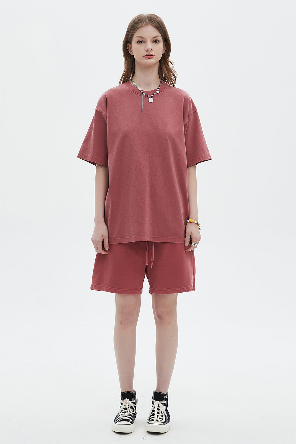 250GSM Pigment Dyed Washed Tee