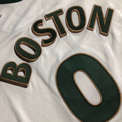 Boston Celtics Jayson Tatum #0 Throwback Jersey - Dense Embroidery