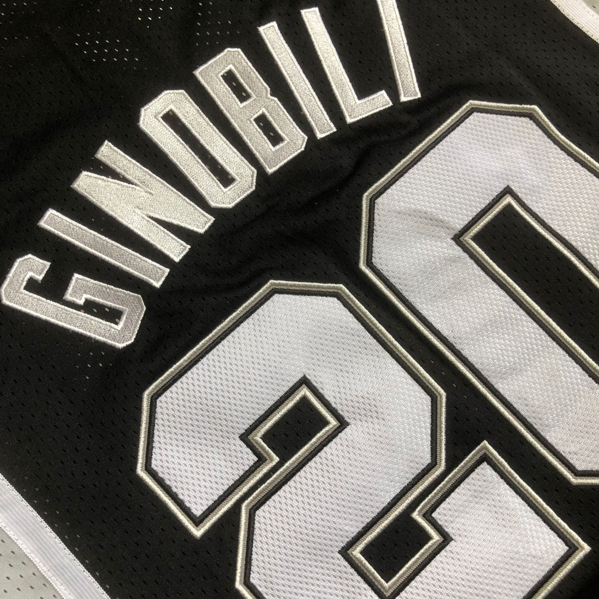 San Antonio Spurs Manu Ginobili #20 black Throwback Jersey - Dense Embroidery