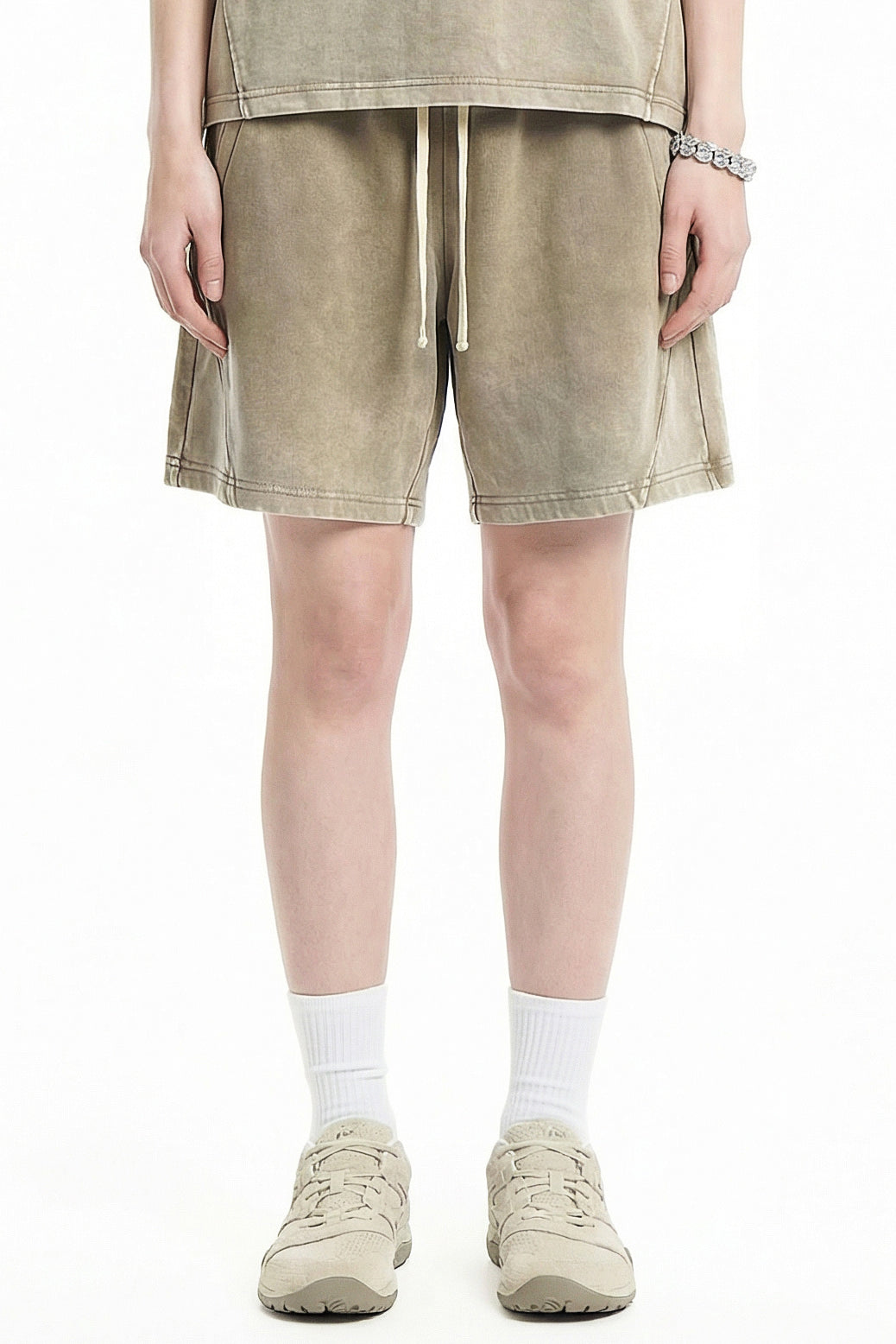 305GSM Splicing Washed Shorts