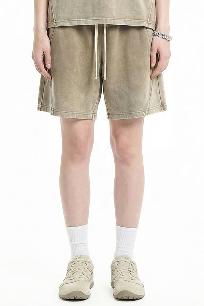 305GSM Splicing Washed Shorts