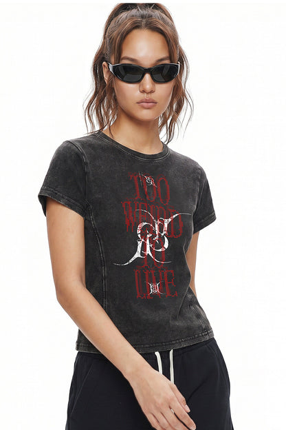 240GSM Digital Printed Washed Tee