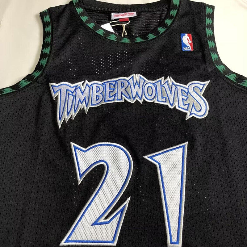 Minnesota Timberwolves Kevin Garnett #21 1997-98 Throwback Jersey Dense Embroidery