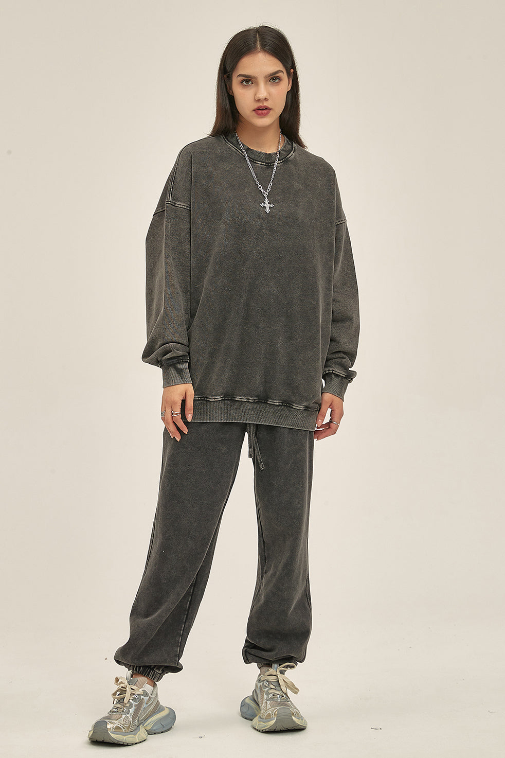 100% Cotton 420GSM Washed Sweatpants
