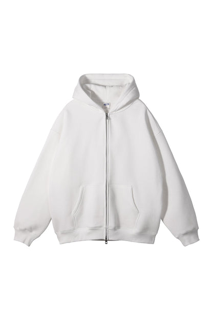 350GSM Solid Color Fleece Zipper Jacket