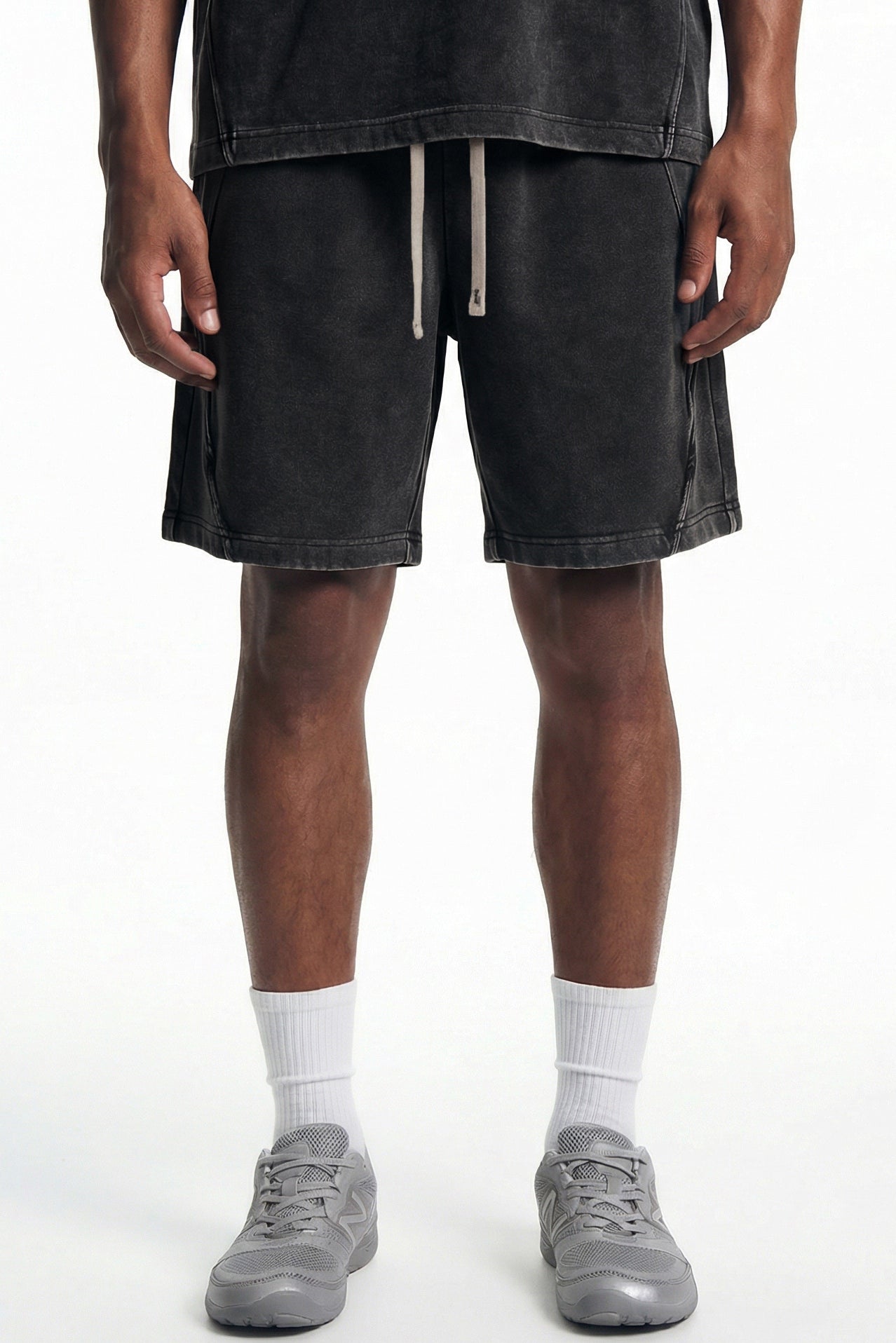 305GSM Splicing Washed Shorts