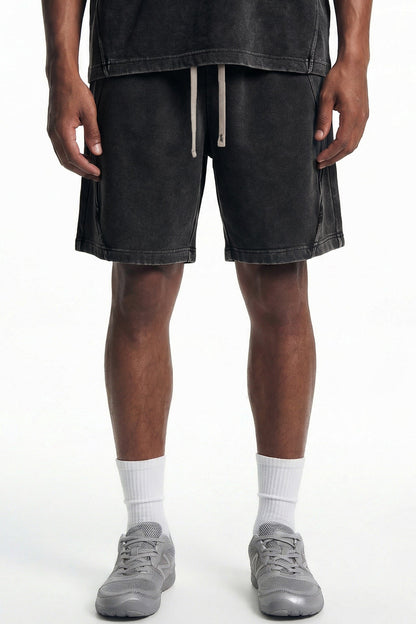 305GSM Splicing Washed Shorts